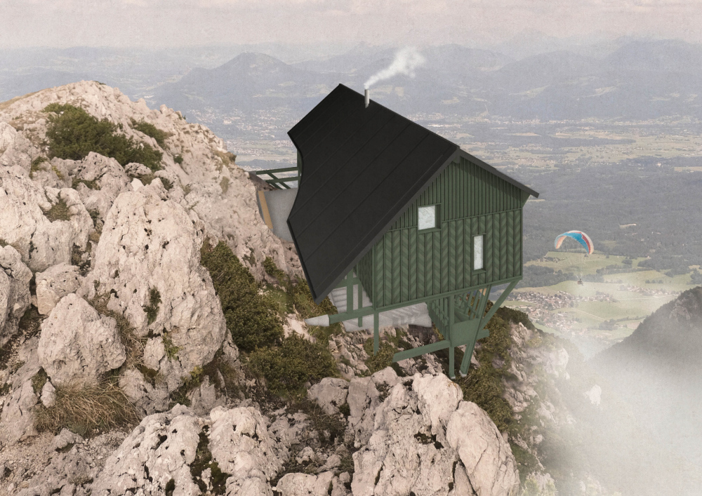 Perspektive-Gipfelkreuz